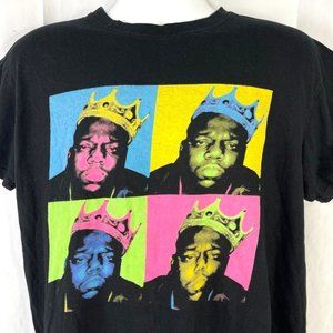 Notorious B.I.G. Biggie Warhol Crown Portrait T-Shirt Large Mens Short 44"x 23"